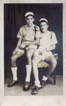 Ilija K. Maksimovic sa drugom, 1950.